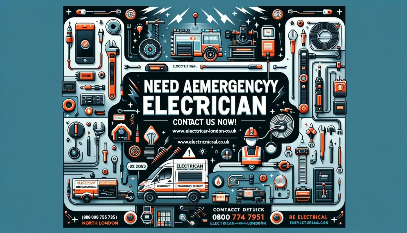 Expert Electrician Services in London with RE Electrical Services Ltd DALL·E 2024 05 10 07.33.12 Create a high resolution infographic for an electrician business named RE Electrical focused on emergency electrician services in London. The desig