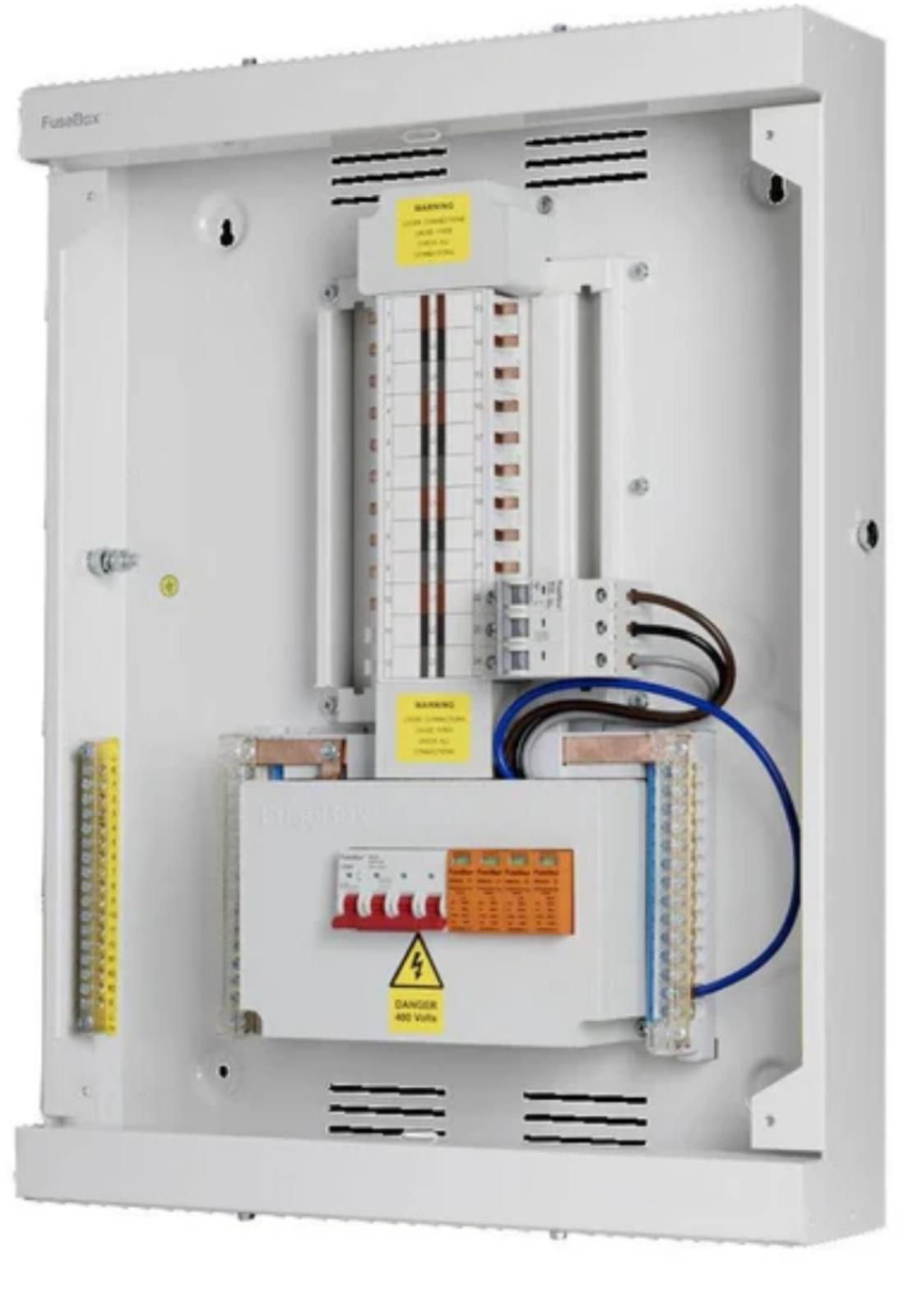 Commercial consumer unit and distribution board installation