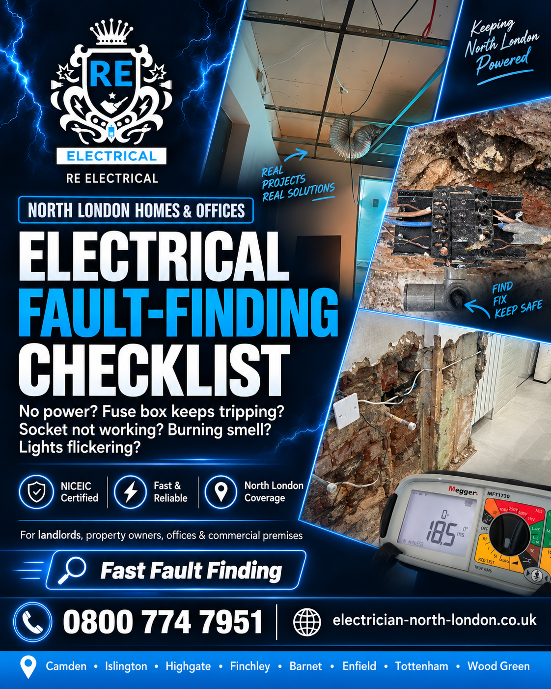 Electrical Fault Finding London: 7 Urgent Warning Signs