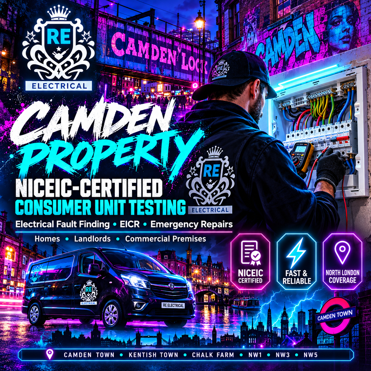 ⚡ Electrician Camden: Emergency, EICR & Fuse Box Replacement Checklist